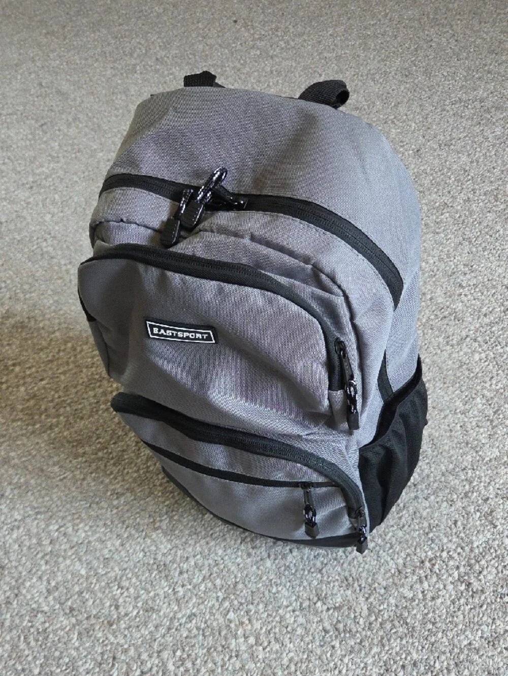 NWOT Eastsport Gray Backpack with Multiple Pockets